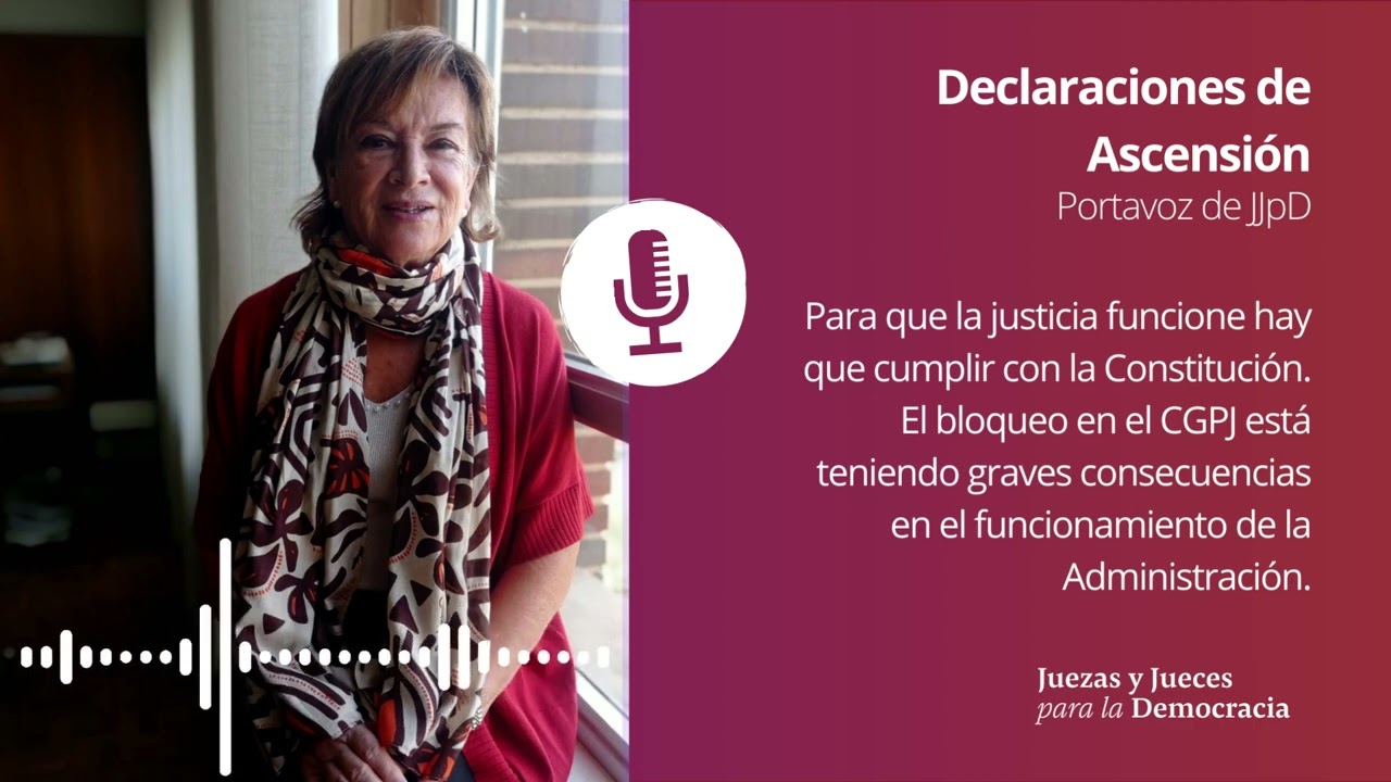 Declaraciones a RNE de la portavoz Ascensión Martín sobre la apertura del año judicial.