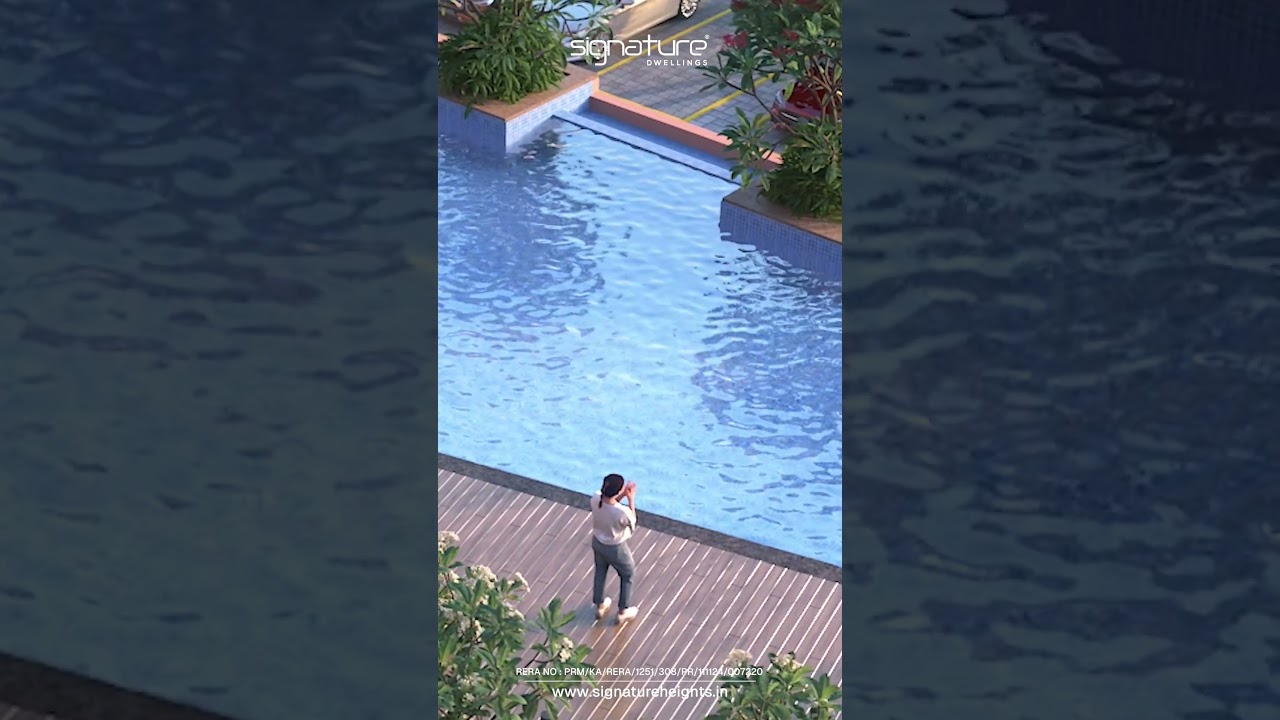 Infinity Pool and a bunch of Aqua Luxuries of Signature Heights | Apartments in Bangalore