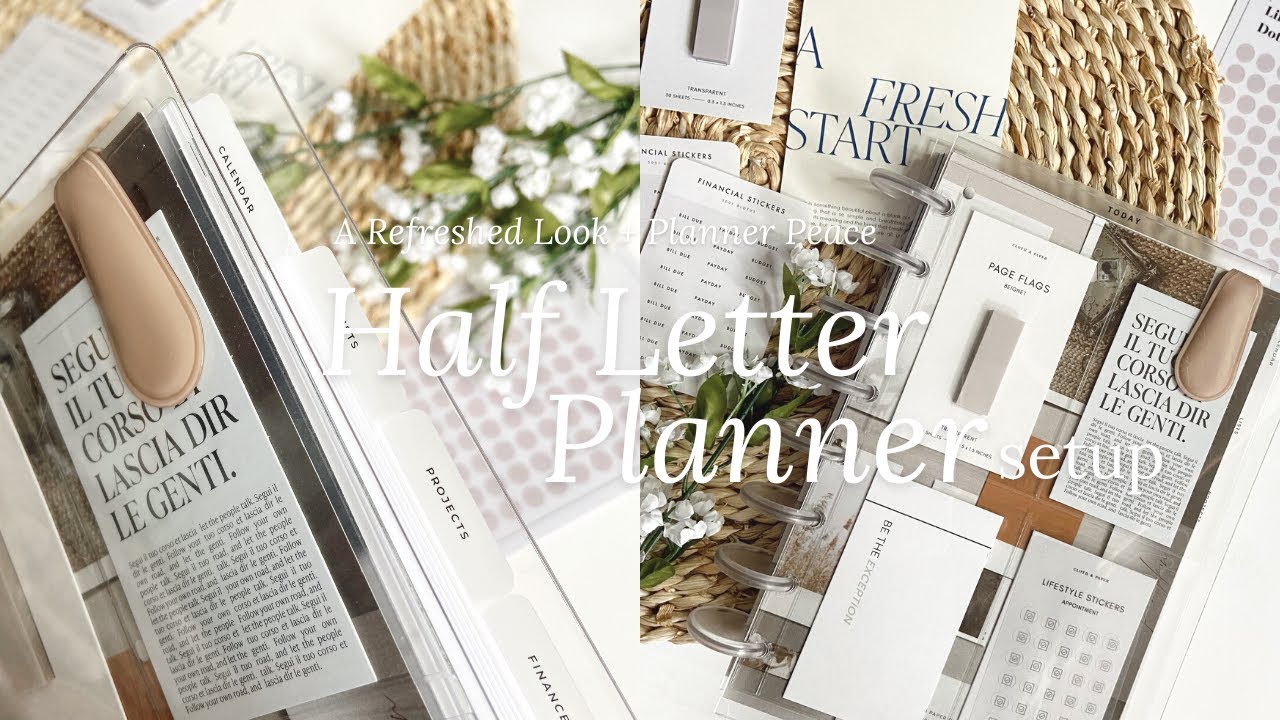 Setting Up My Half Letter Planner