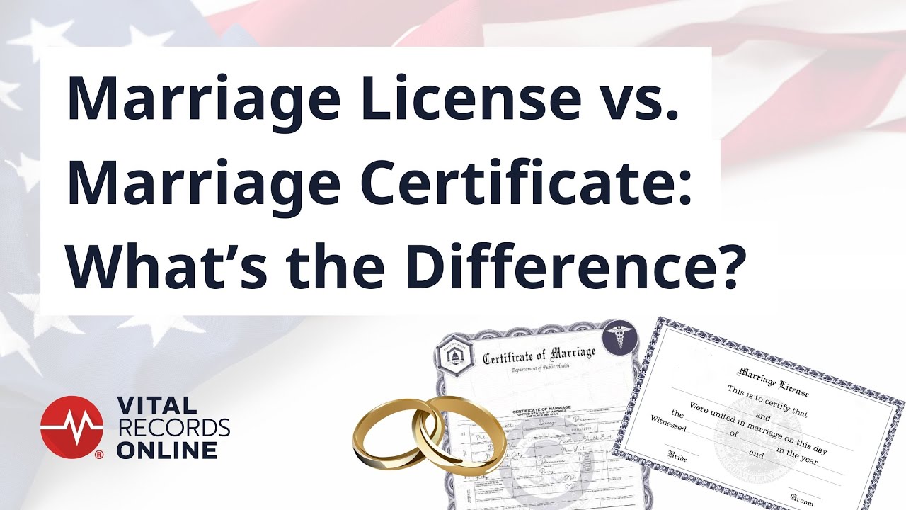 Marriage License vs. Marriage Certificate: What&rsquo;s the Difference? | Vital Records Online