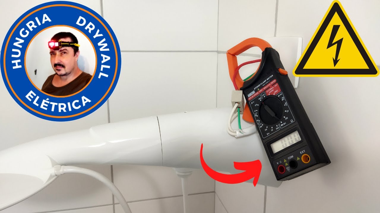 COMO MEDIR A CORRENTE ELÉTRICA DO CHUVEIRO COM ALICATE AMPERÍMETRO