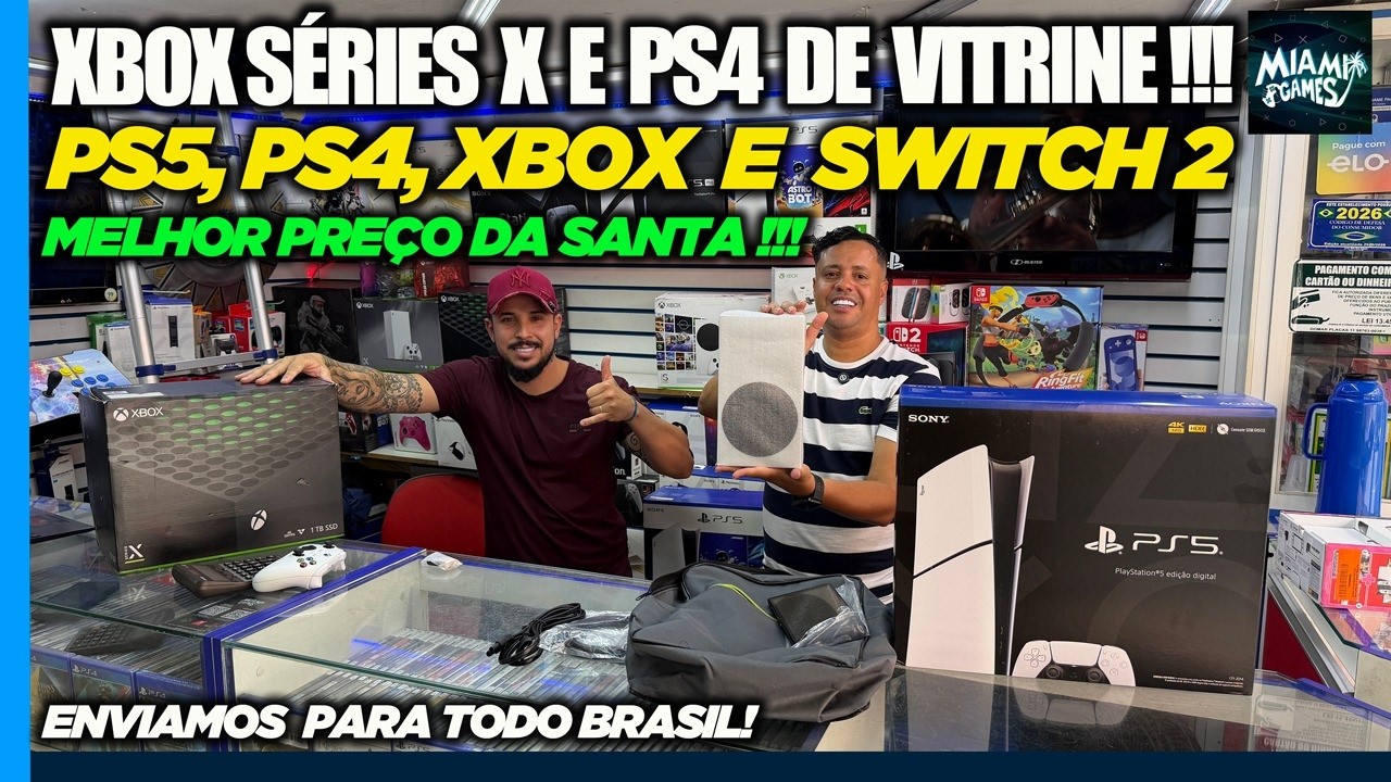 XBOX SERIES X E PS4 DE VITRINE MELHOR PREÇO DA SANTA IFIGÊNIA - MIAMI GAMES