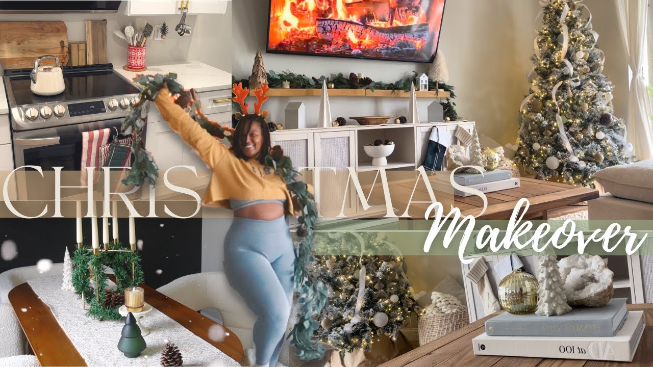 CHRISTMAS HOME MAKEOVER 2022 | CHRISTMAS DECORATE WITH ME IDEAS | FLOCKING MY TREE | CHRISTMAS HAUL