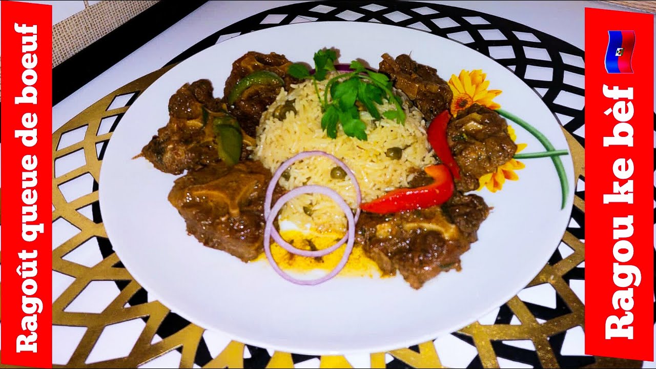 68) Resèt ragou ke bèf, ragout queue de bœuf // Recette cuisine haïtienne