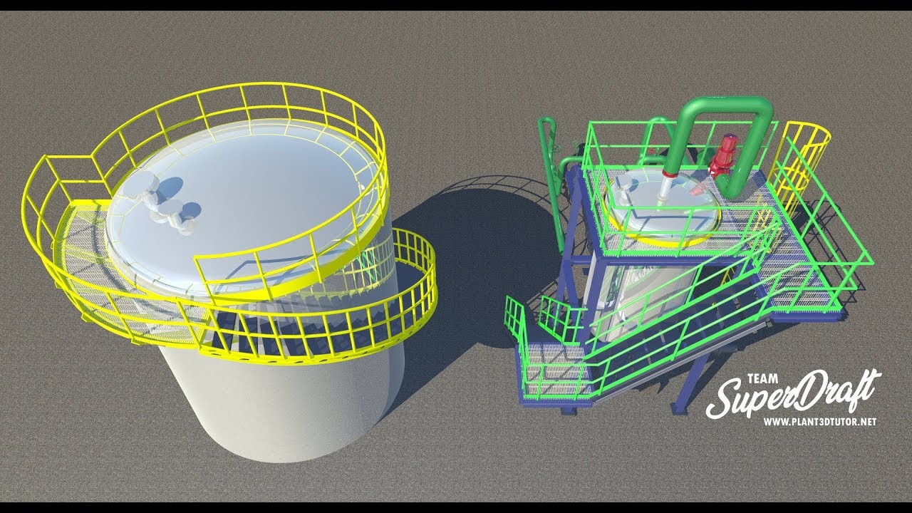 Create 3D Spiral Stairway with AutoCAD Plant 3D 2020 (Eng Sub)