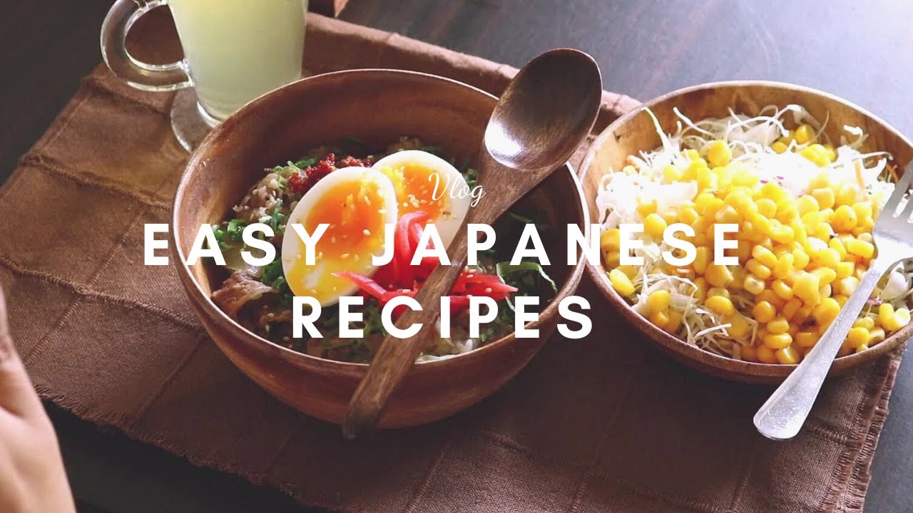 Trying Easy Japanese Recipes (Gyudon, Udon, and Okonomiyaki)