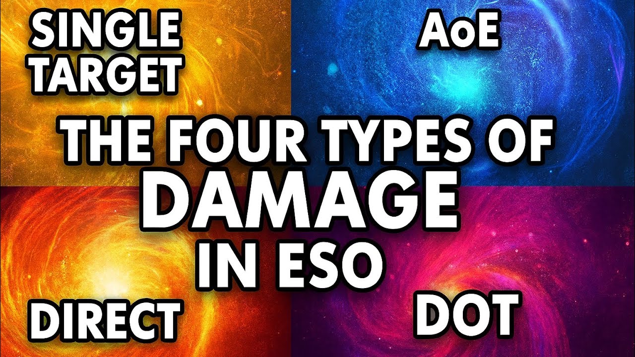 ESO Damage Types Explained: Single Target, AoE, Direct, and DoT with CP Visual Guide