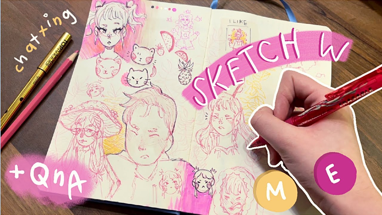 🌸SKETCH WITH ME | chit-chats + Q&A // Sketchbook Sunday #1