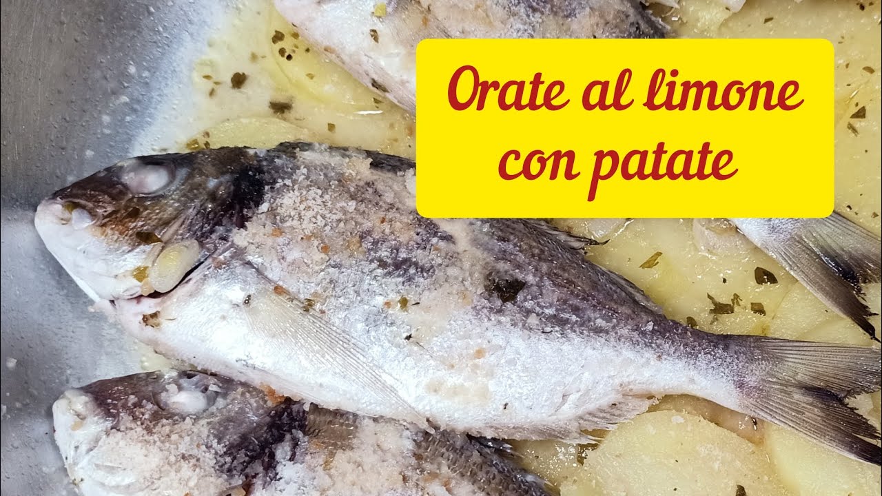 Orate al limone con patate tagliate sottili