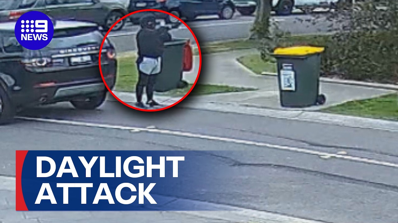 Police hunt masked shooter who filmed Craigieburn home attack | 9 News Australia