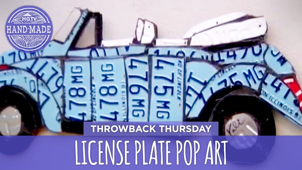 License Plate Pop Art - Throwback Thursday - HGTV Handmade