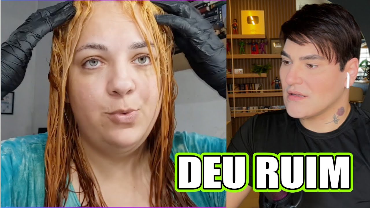 DESCOLORINDO CABELO RUIVO 🧑‍🦰 PENA QUE NAO DEU CERTO 😢