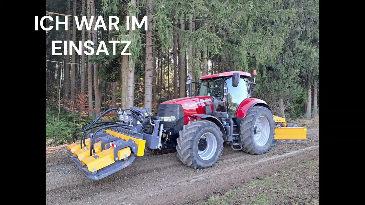 Wegepflege vorher und nachher: Gutzwiller Anbaugrader und Plattenverdichter im Einsatz