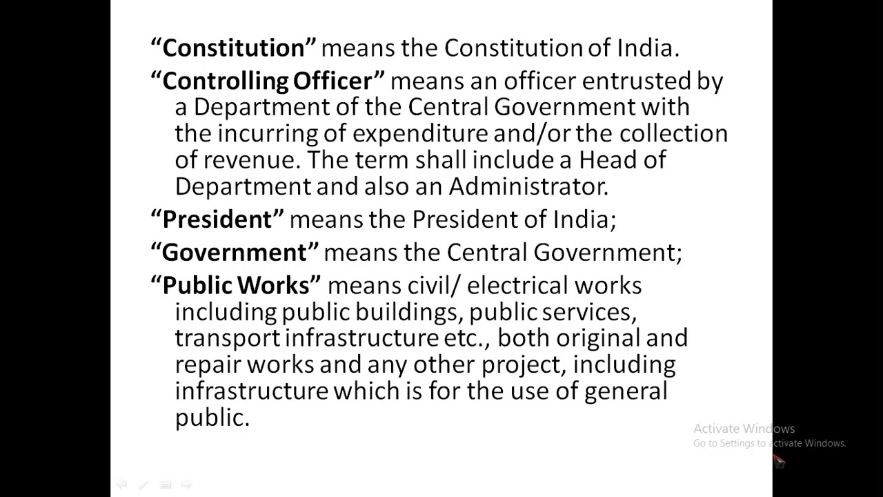 General Financial Rules (Lecture 1)