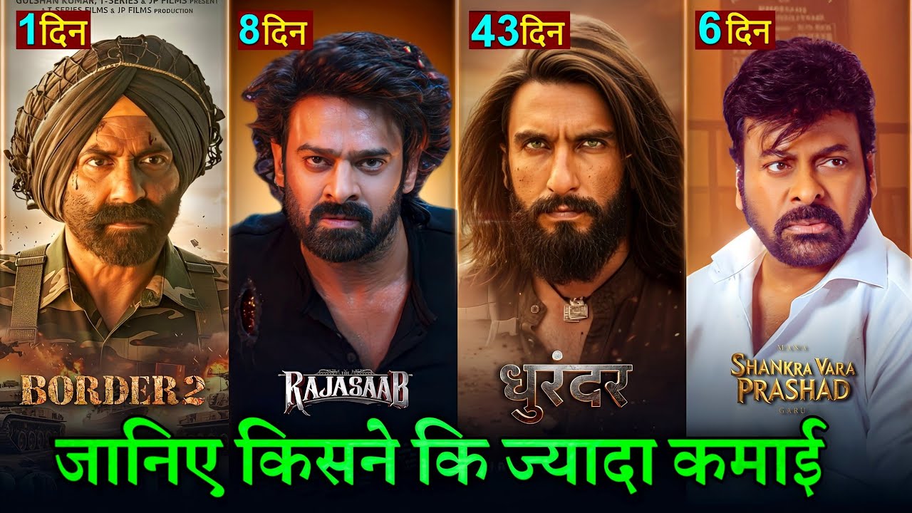 The Raja Saab Box Office Collection, Prabhas, Border 2, Sunny Deol, Dhurandhar Collection Worldwide,