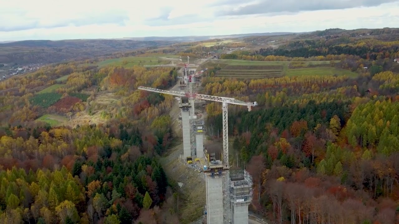 S19 Babica - Jawornik, najwyższa estakada, listopad 2025 r.