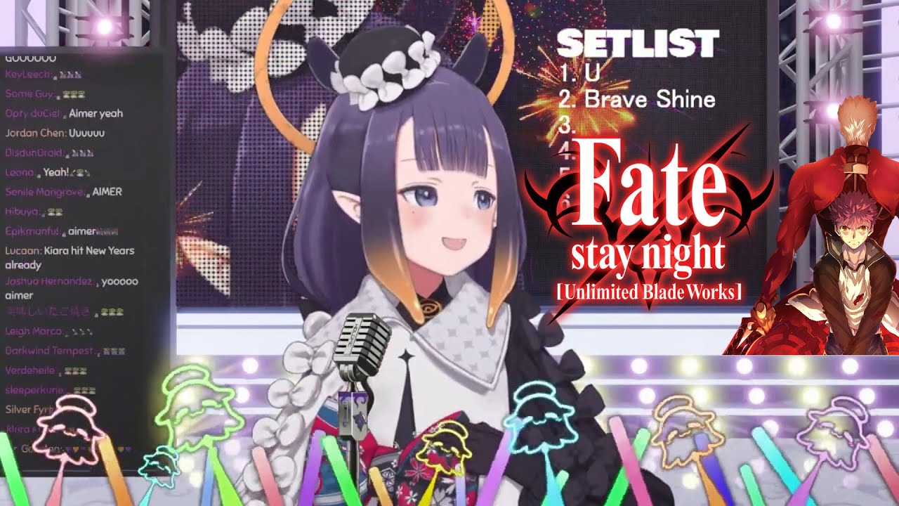 Ninomae Ina'nis sings Brave Shine by Aimer
