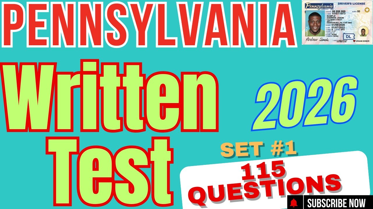 Pennsylvania DMV Written Test 2026 (115 Questions and answers) - #dmvpracticetest #Pennsylvania