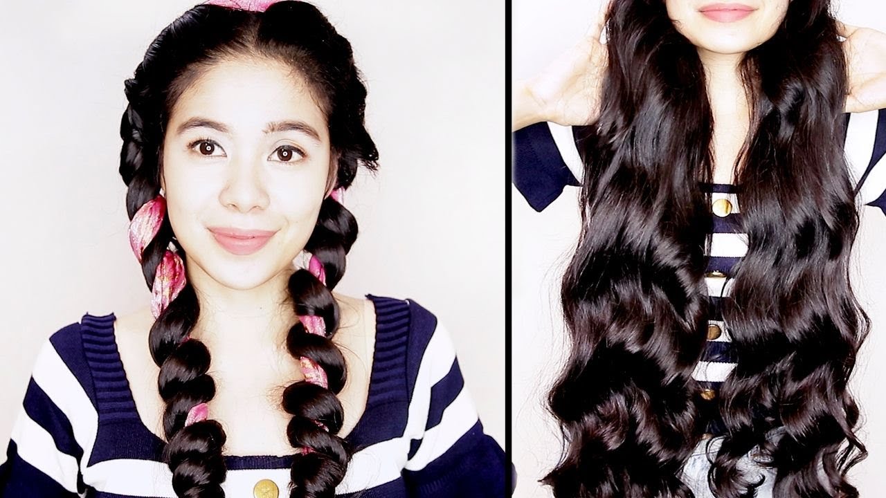 Easiest NO Heat Curls -2020 -Scarf Curls -Beautyklove