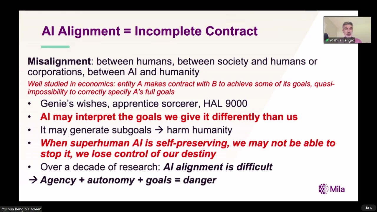 Why Am I Concerned About Future Unregulated Advances in AI? - Yoshua Bengio