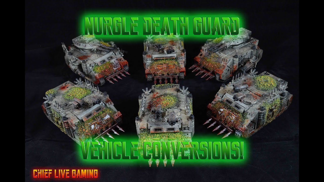 Nurgle Death Guard Rhino and Predator Conversions COMPLETED! Warhammer 30k 40k
