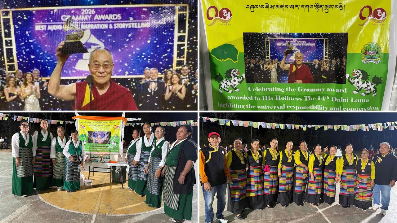 Honoring  H,H the Dalai Lama’s Grammy Award 2026 Organized By RTYC & RTWA #mundgod Lhakar11-02-2026