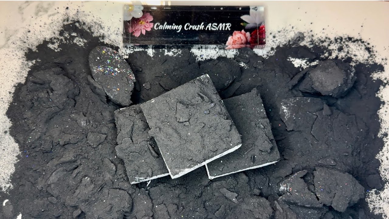 Charcoal Covered Fresh Gym Chalk Crush | Black Crush | Calming, Soothing, Relaxing ASMR