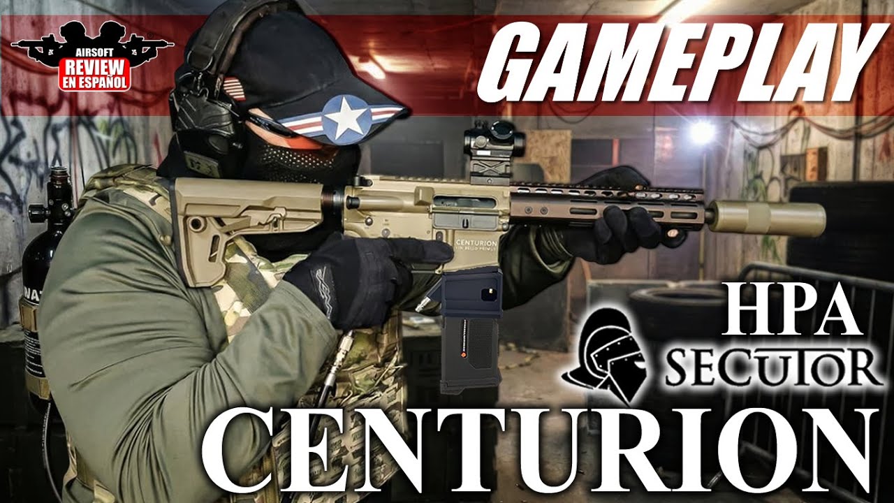 GAMEPLAY CENTURION GBBR con sistema de HPA 💨 ! | Airsoft Review en Español