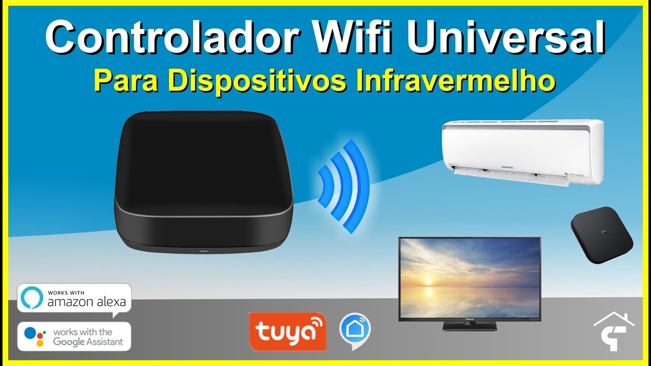 Controlador Infravermelho Universal para TV, Ar Condicionado, etc - Compatível com Alexa e Google