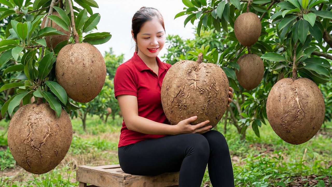 TIME LAPSE - Harvesting 1000+ Red-fleshed Sapodilla Goes To Market Sell, Caring for Baby Ducklings