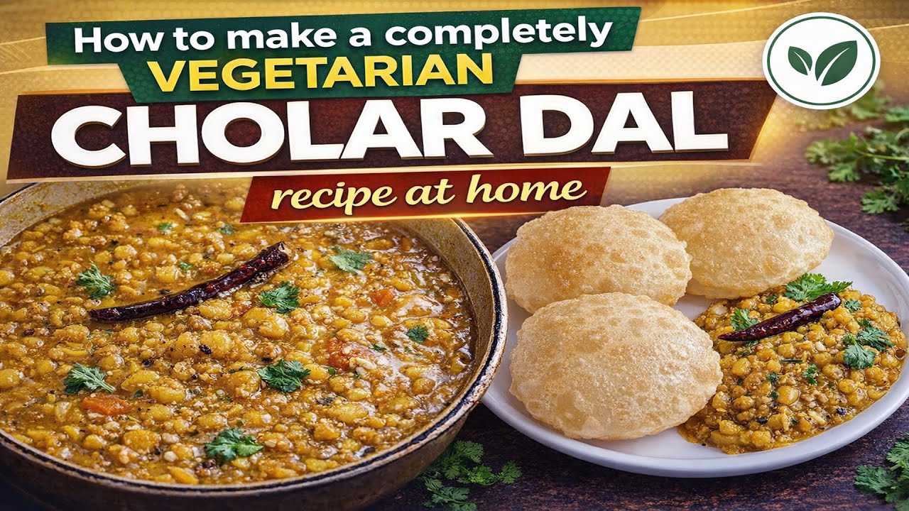 Festive Cholar Dal Like Banquet Hall? Pure Veg Magic at Home! 😍🥘 (With Fluffy Luchi)