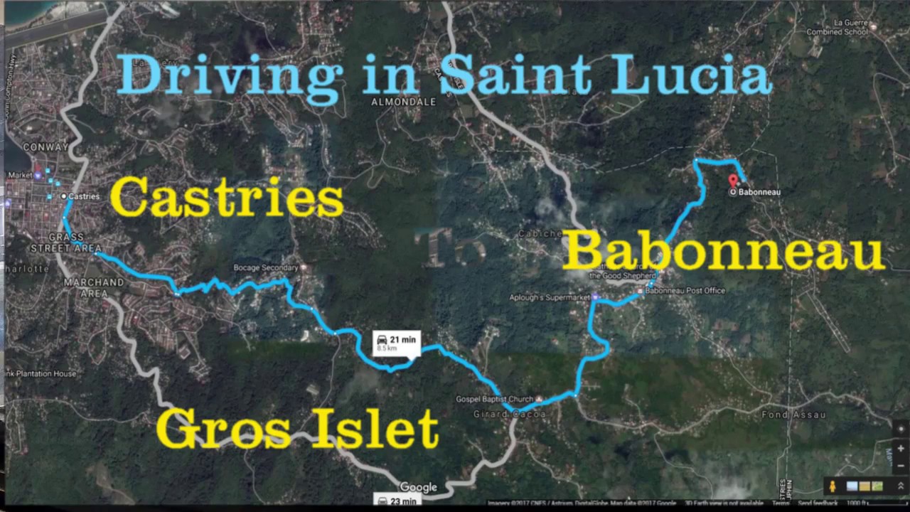 Babonneau, Saint Lucia - Driving in Saint Lucia