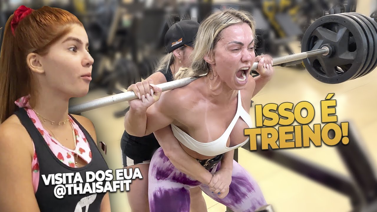 TREINO DE PERNAS DA BARBIE MONTRO VIVI WINKLER E VISITA DA THAISSA FIT