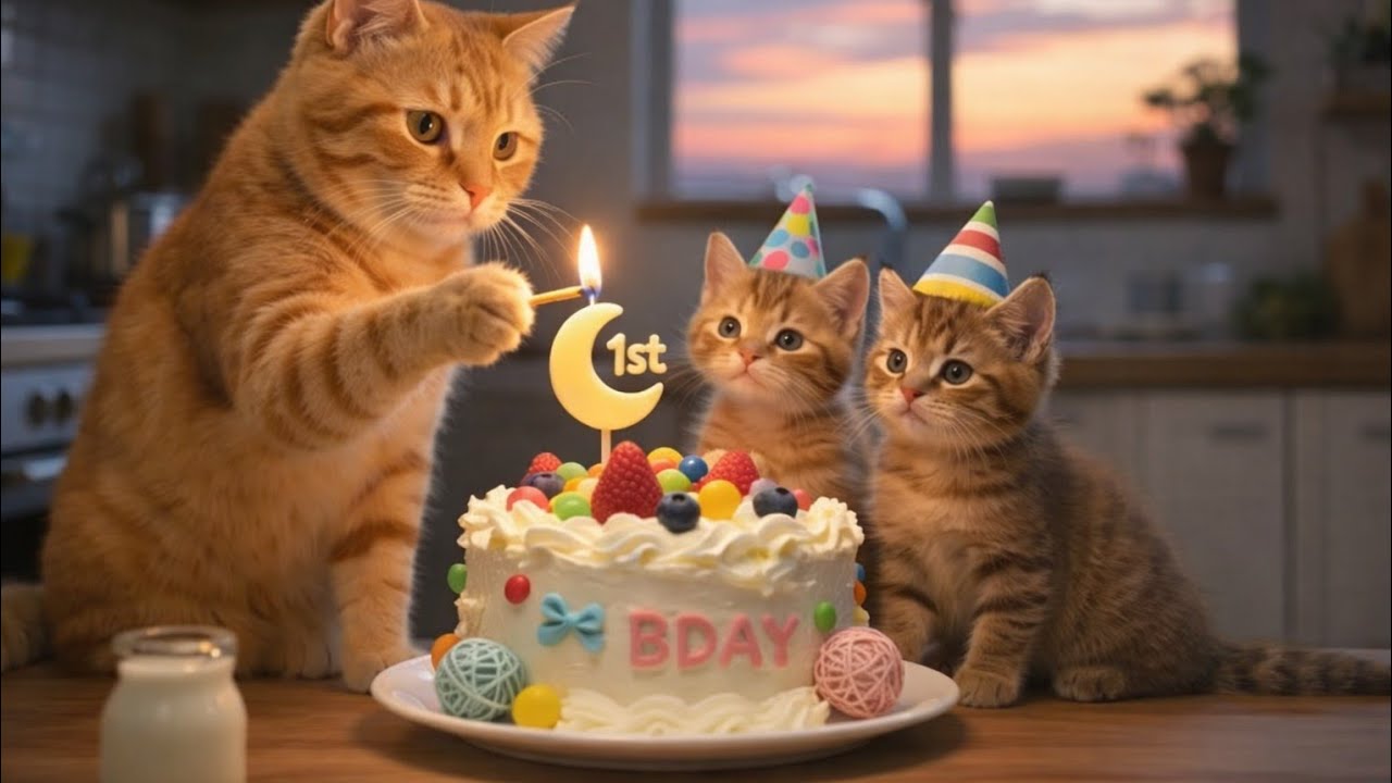 "Golden Cat Baby’s Magical Birthday Party"