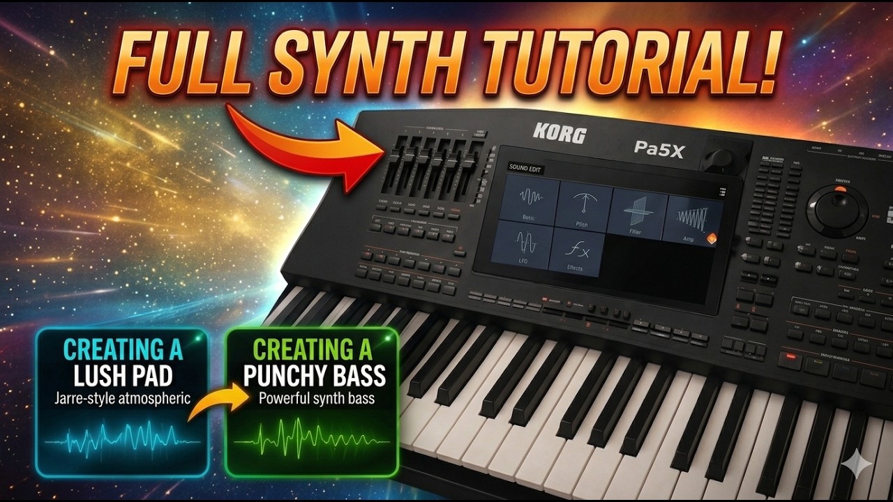 Korg Pa5X tutorial: Synthesizer - Jean Michel Jarre sounds