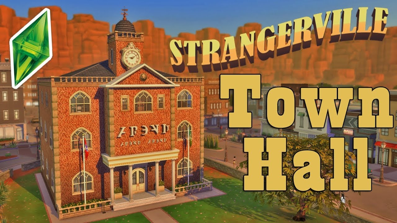 STRANGERVILLE TOWN HALL - SIMS 4 SPEED BUILD - NoCC