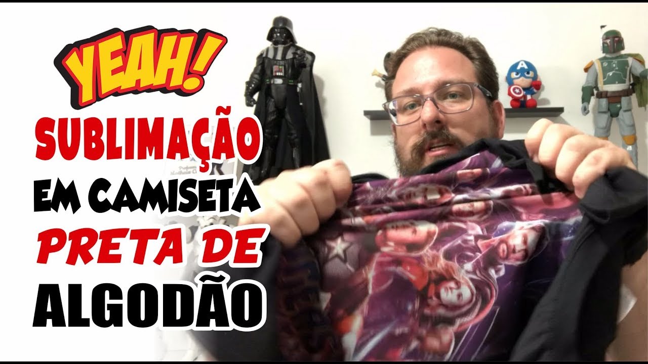 Sublimação + Camiseta Preta + Algodão?