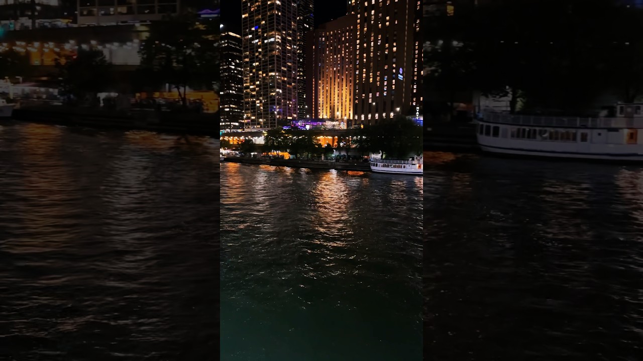 Breathtaking Chicago Nights: Illuminated Riverwalk & Boat Tour | #citylights  #boattour #citynights
