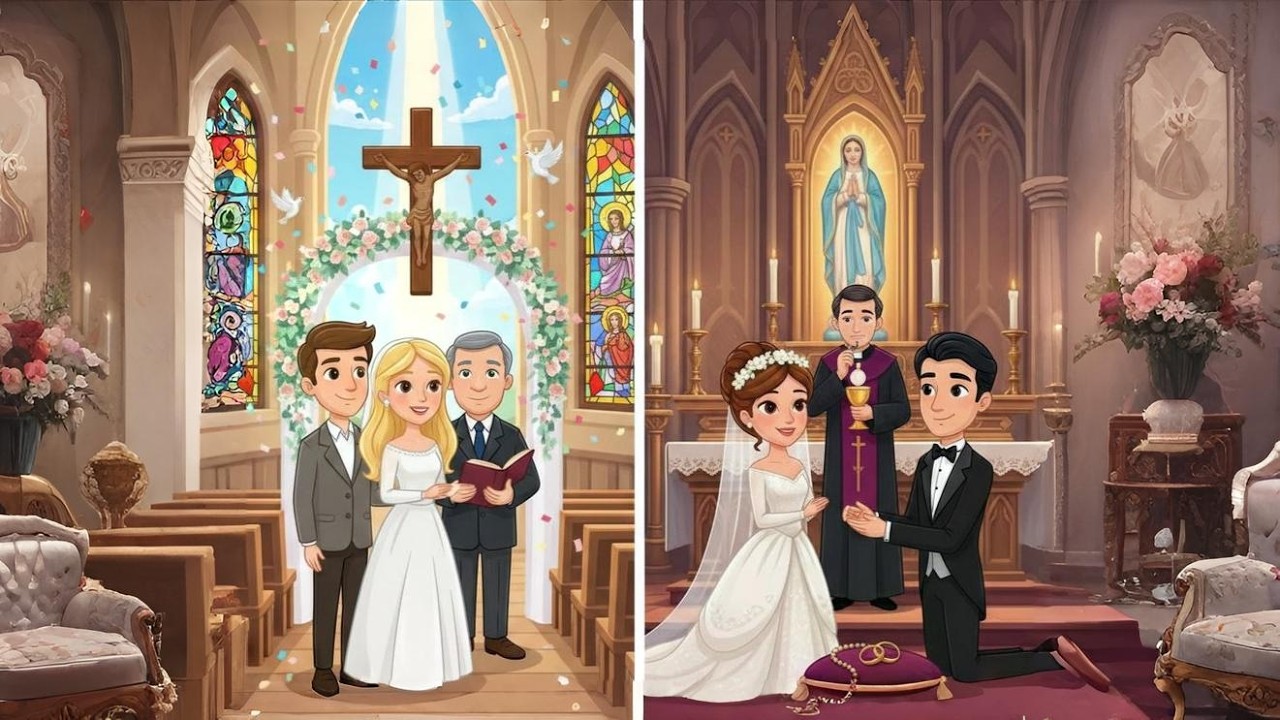 Boda cristiana vs Boda tradicional/ anécdotas y Dramatización