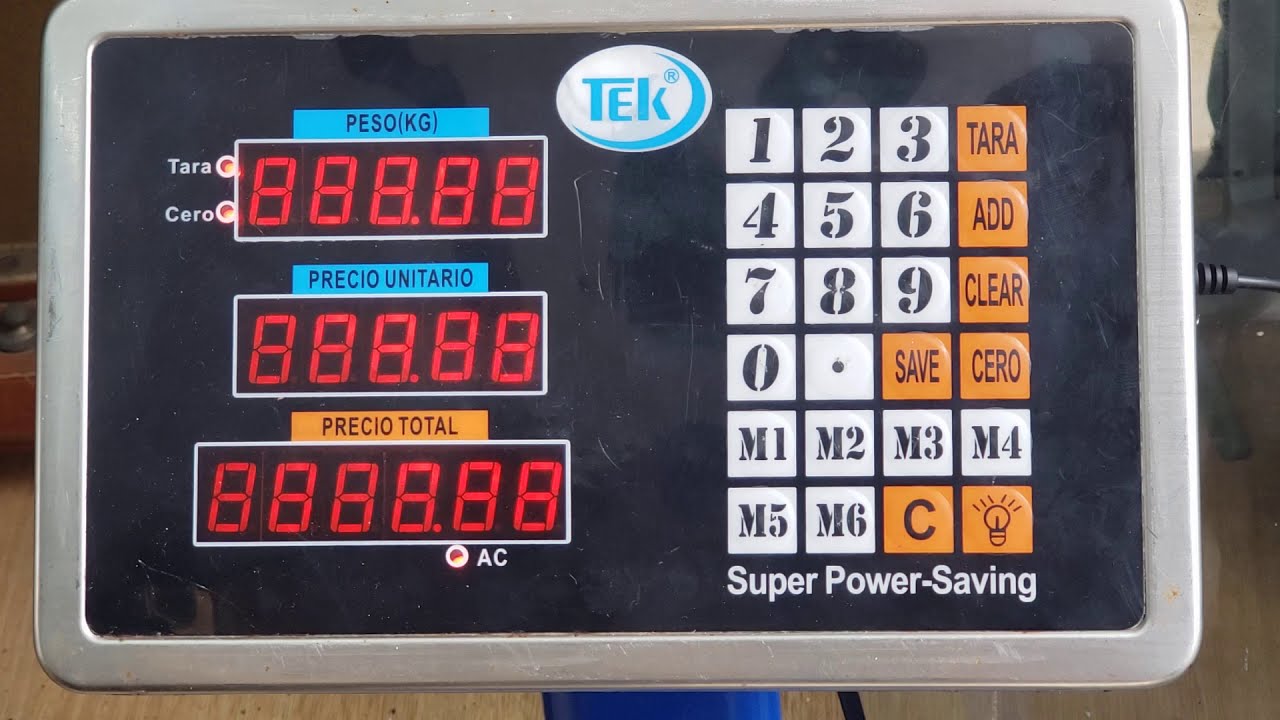 Ajuste de peso (calibracion) indicador - bascula tek 150 kg