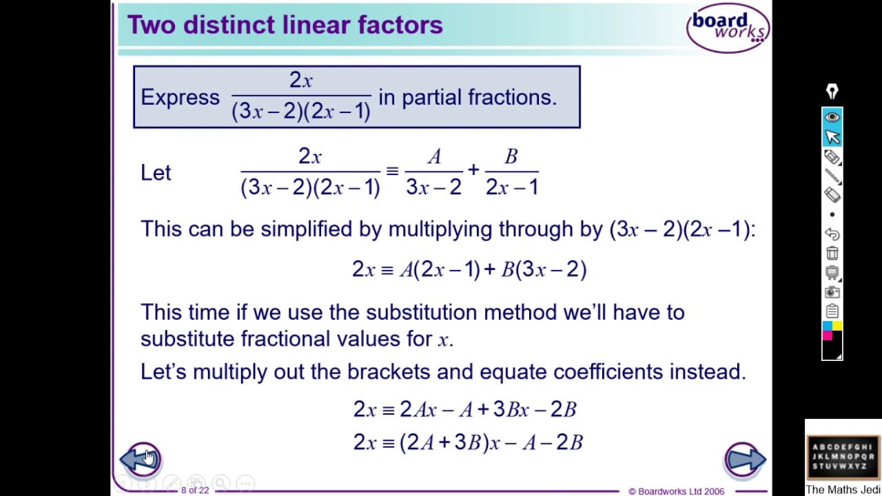 Partial Fractions (Linear Factors)