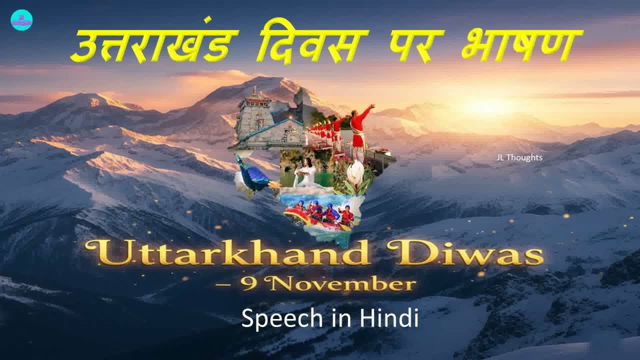 Uttarakhand Diwas Hindi speech 2025 | उत्तराखंड दिवस पर भाषण / निबन्ध #उत्तराखंड_दिवस_भाषण