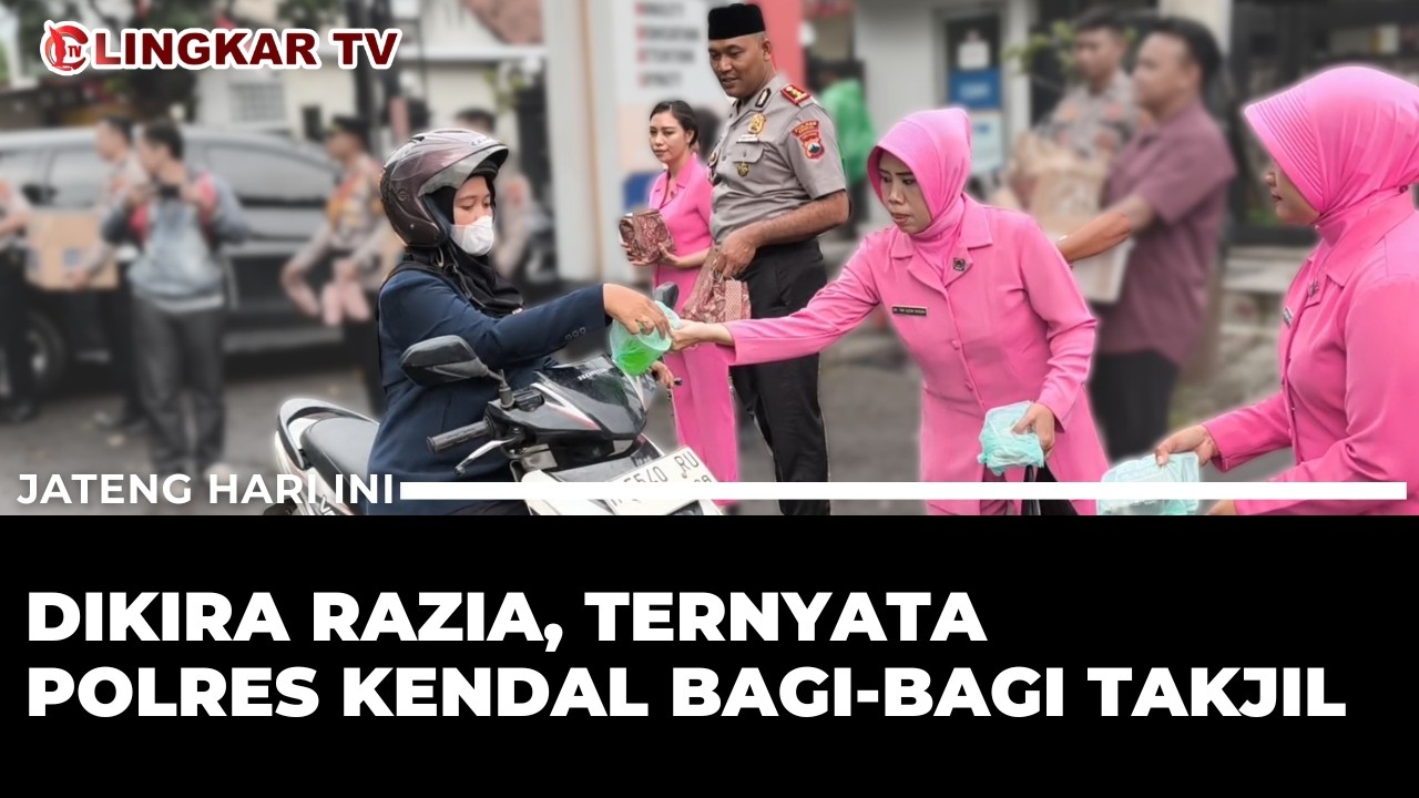 POLRES KENDAL BAGIKAN 500 BUNGKUS TAKJIL, PENGENDARA SEMPAT KIRA ADA RAZIA | JATENG HARI INI