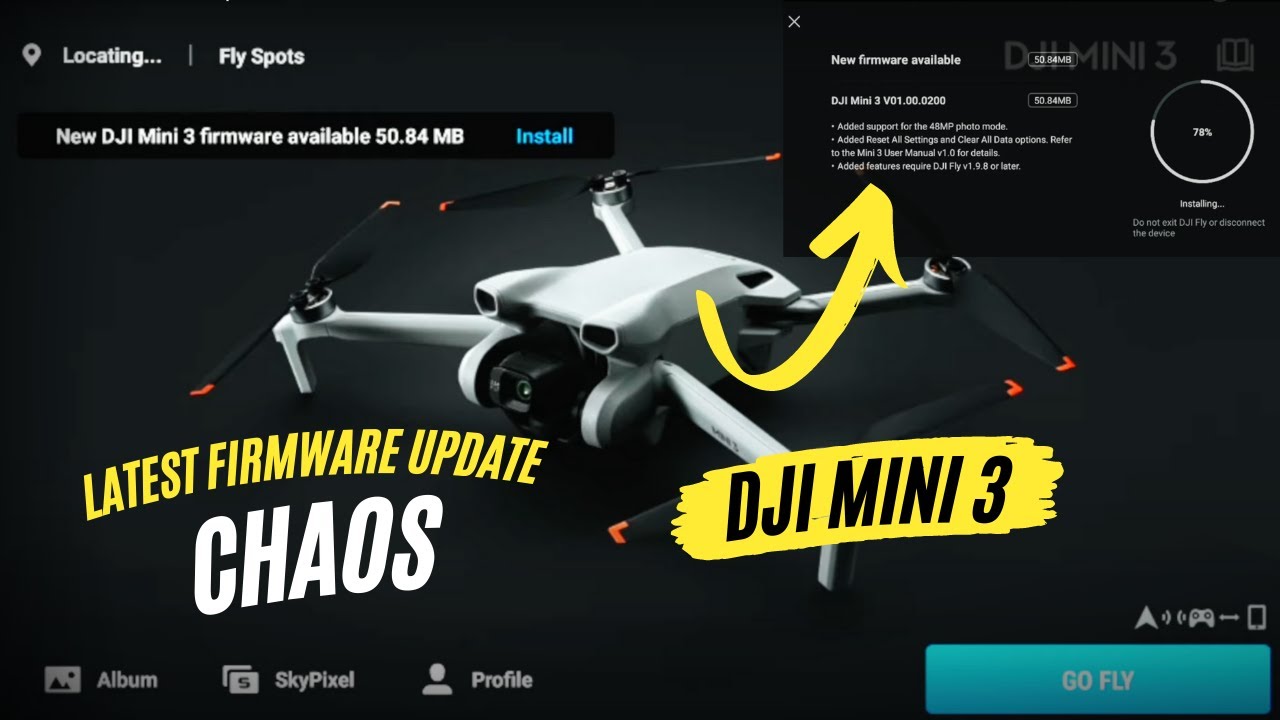 Dji Mini 3 - Update Your Firmware To Fix Issues In The Fly App 1.9.9
