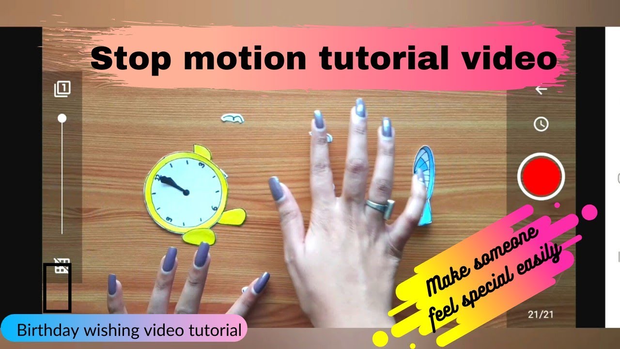 Birthday wishing video tutorial🎂🎊|stop motion animation tutorial🎥