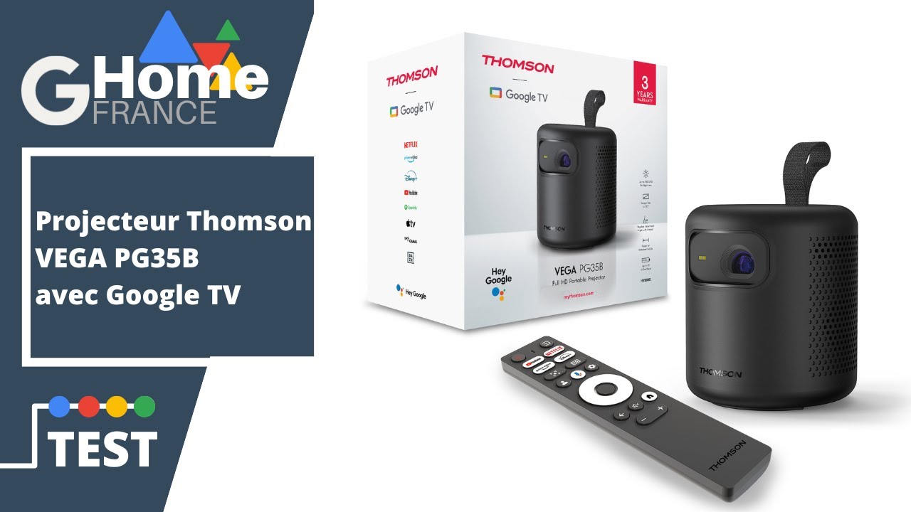 Présentation et test du projecteur Thomson Vega PG35B avec Google TV