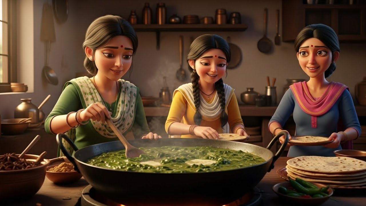 तीन बहुएँ, एक रसोई: जादुई साग का रहस्य | Heart Touching Family Story | DailyDramaStories