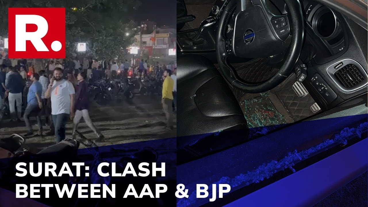 Clash Breaks Out Between AAP & BJP Workers In Surat Ahead Of Gujarat Assembly Elections