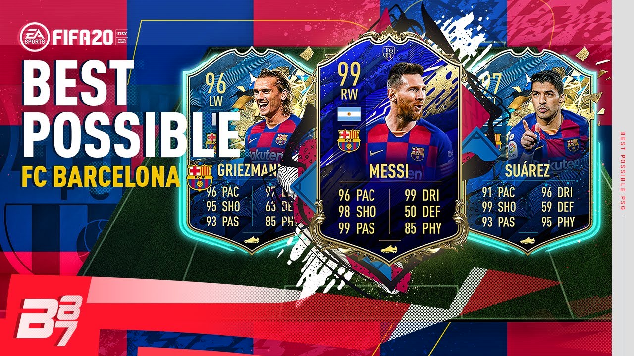 BEST POSSIBLE BARCELONA TEAM w/ TOTY 99 MESSI & TOTS 97 SUAREZ! | FIFA 20 ULTIMATE TEAM