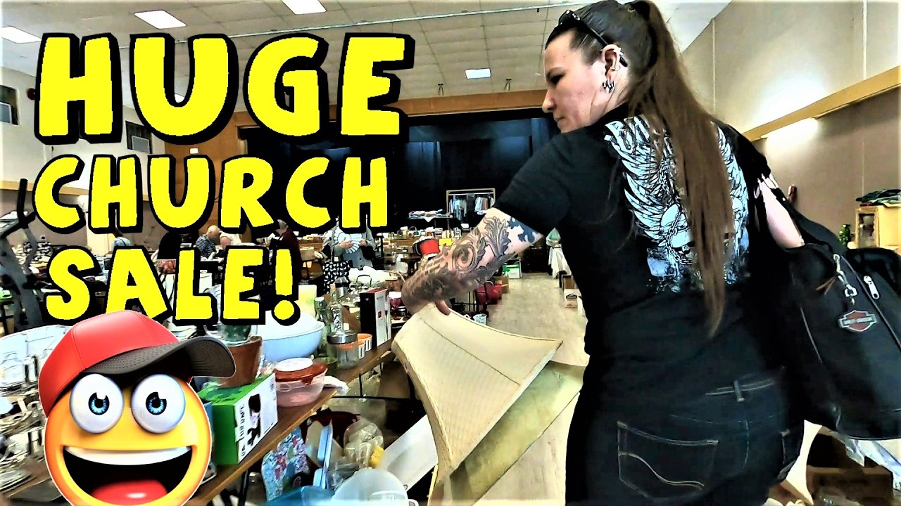 Ep659:  Church Sale Antiques & Vintage Garage Sale Finds!  😀😀👍